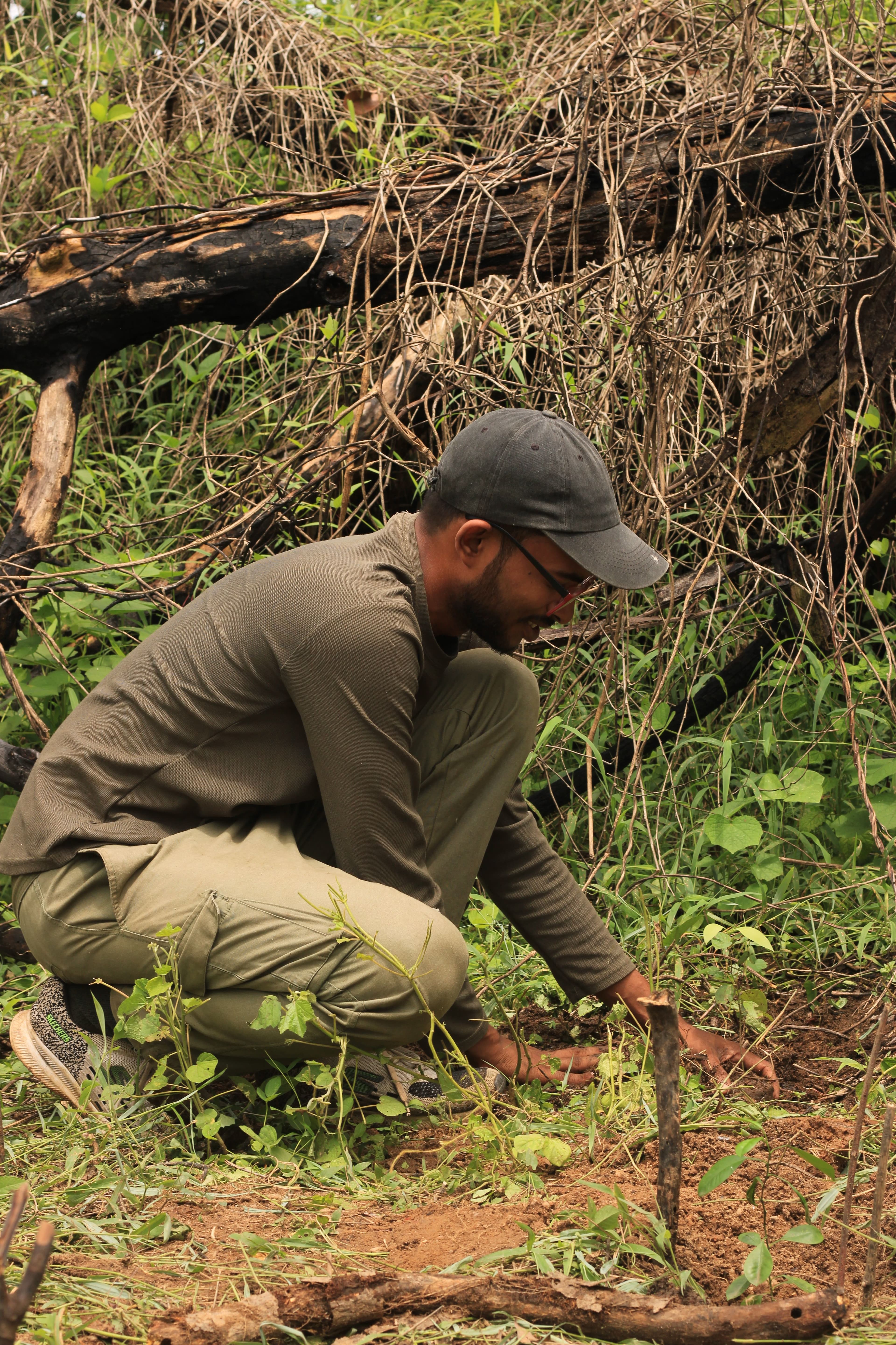 Tree planting activity carried out by the members.